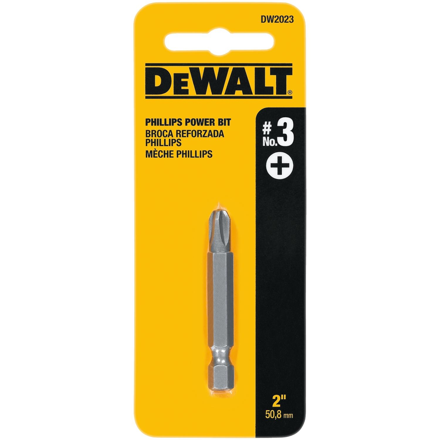 DW Phillips #3 X 2 in. L Power Bit Heat-Treated Steel 1 pc