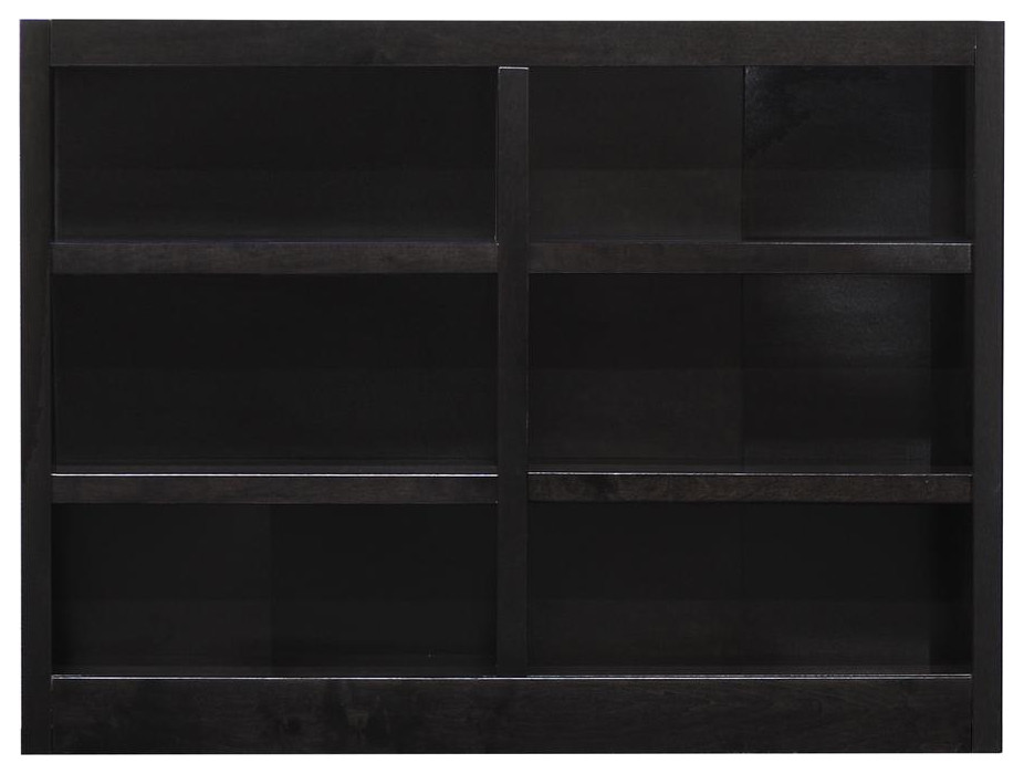 Concepts in Wood Double Wide Bookcase  6 Shelves  Espresso Finish   Contemporary   Bookcases   by BisonOffice  Houzz