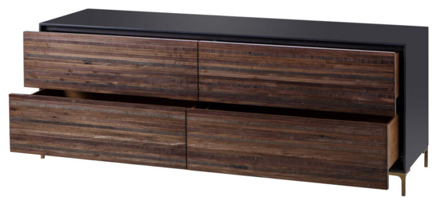 Weathered Peroba Four Drawer Chest  Andrew Martin Zuma   Contemporary   Accent Chests And Cabinets   by Oroa   Distinctive Furniture  Houzz