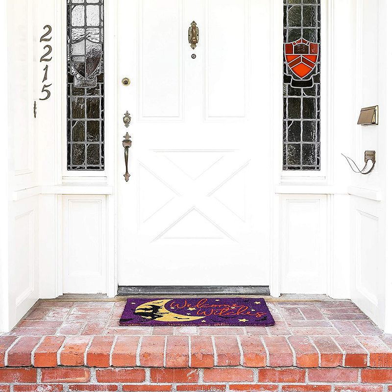 Halloween Coco Coir Door Mat， Welcome Witches (30 x 17 inches)