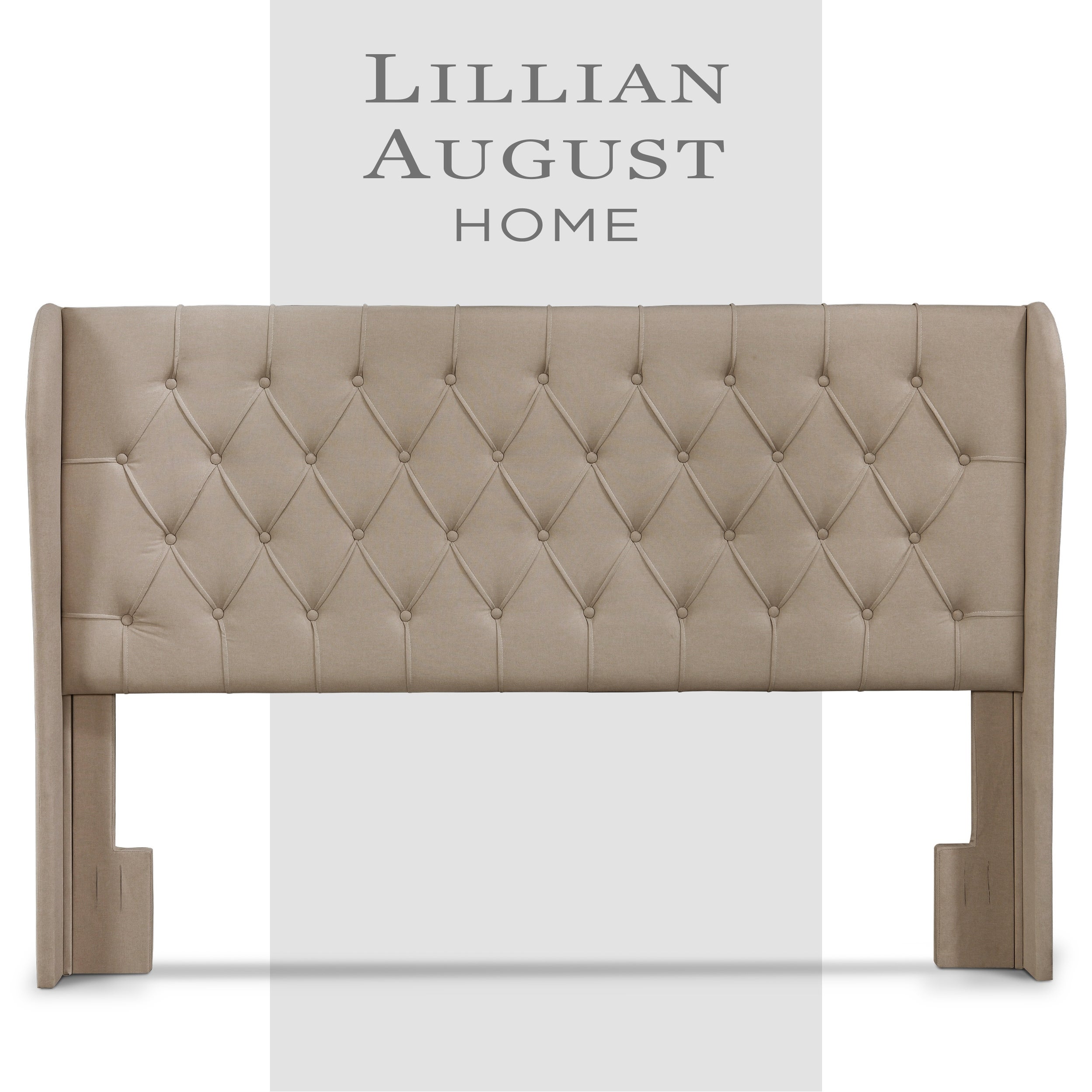 Lillian August Harlow Upholstered Headboard， King Size， Soft Beige - - 21827964