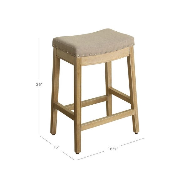 HomePop Blake Nailhead Counter Stool - 24 inches