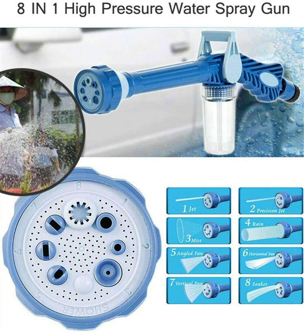 MaandBaby 8 in1 High Pressure Water Power Blaster Multi-function Sprinkler Nozzle Water Dispenser Pump Spray Gun Garden Hose Lawn Car Wash