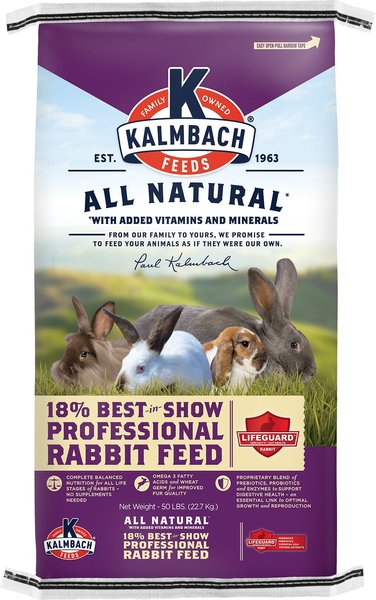 Kalmbach Feeds Best in Show 18% Professional Rabbit Feed， 50-lb bag