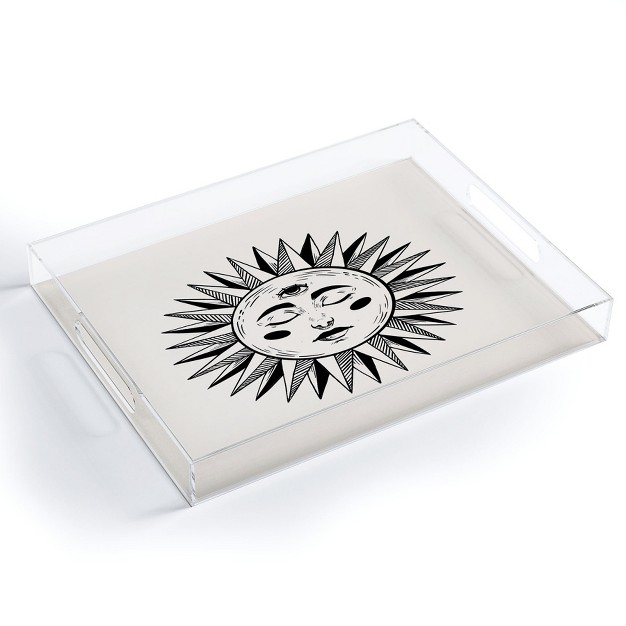 Avenie Vintage Sun I Acrylic Tray deny Designs