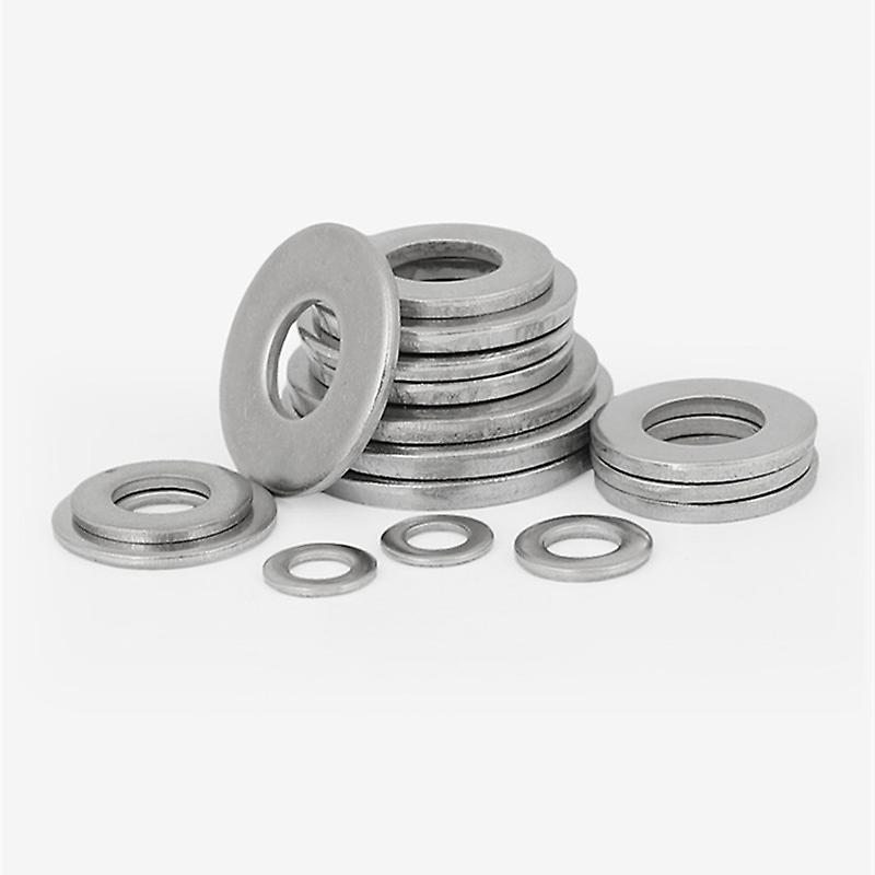 2/5/10/50/100pcs Gb97 A2 304 Stainless Steel Flat Washer Plain Gasket For M1.6 M2 M2.5 M3 M4 M5 M6 M8 M10 M12 M16 M24 Screw Bolt