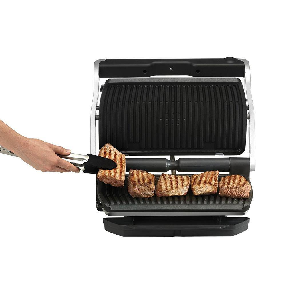 T-fal Stainless Steel SOPTIGRILL+ XL Indoor Grill With Automatic Programming GC722D53