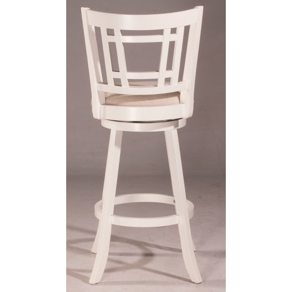 Hillsdale Furniture Fairfox Swivel Counter Stool， White - 18.5