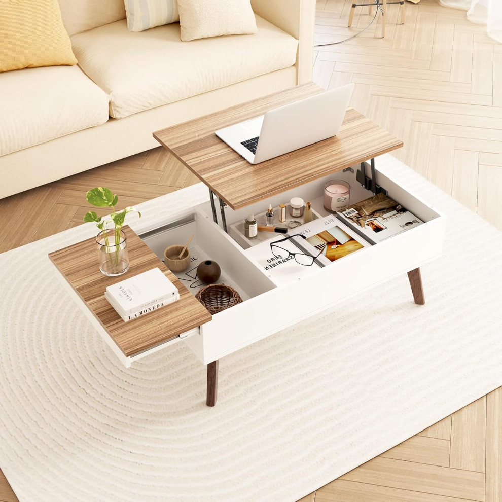 Modern Coffee Table  Lift Up Top With Hidden Large Storage Space   Scandinavian   Coffee Tables   by Decor Love  Houzz