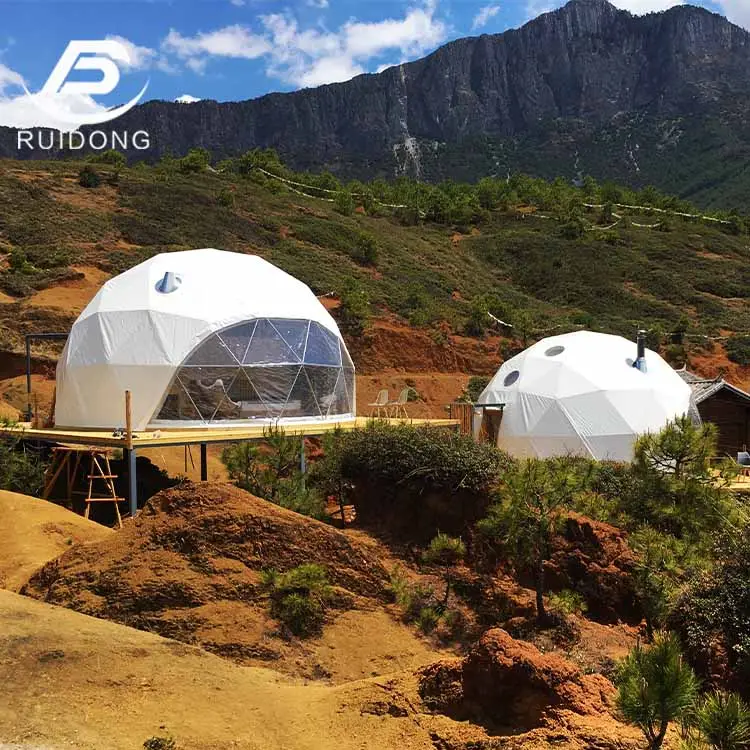 12m Diameter High Quality Camping  Glamping Hotel Dome Tent Waterproof With bedrooms