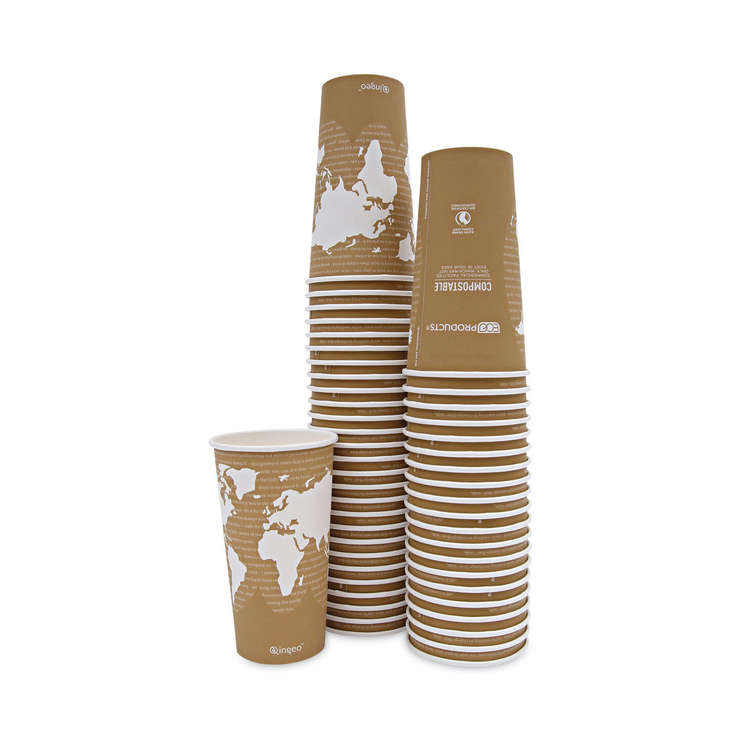 World Art Renewable and Compostable Hot Cups by Eco-Productsandreg; ECOEPBHC20WA