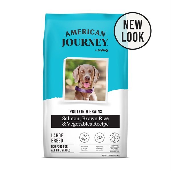 American Journey Protein and Grains Large Breed Salmon， Brown Rice and Vegetables Recipe Dry Dog Food