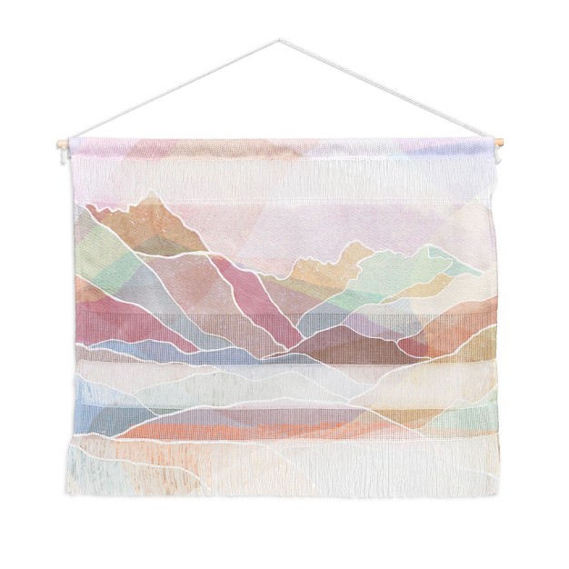 Sewzinski Pastel Mountains Fiber Wall Hanging Society6