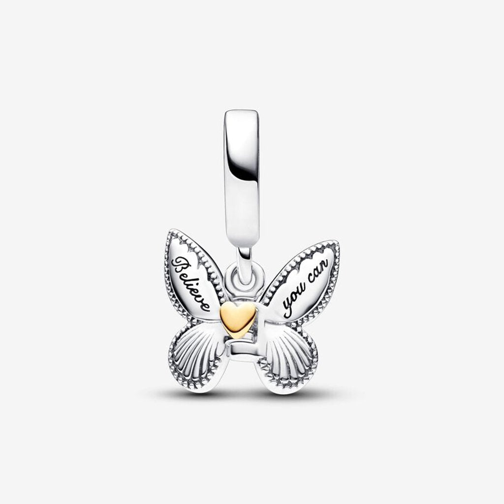 PANDORA  Pandora Club 2024 Butterfly Dangle Charm - Sterling silver and 14k Gold-plated unique metal blend