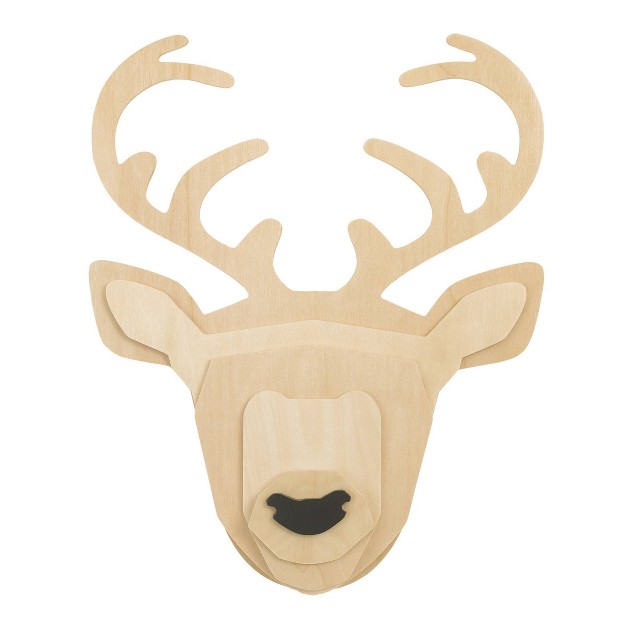 Little Love By Nojo Natural Wood Wall Decor Deer 3d