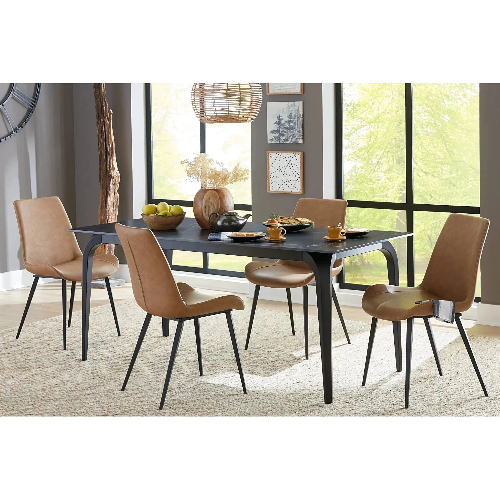 Centerport Black 7-Pc 71 Dining Set