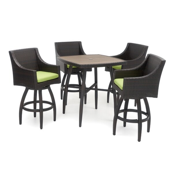 Deco 5 Piece Sunbrella Outdoor Patio Barstool Set