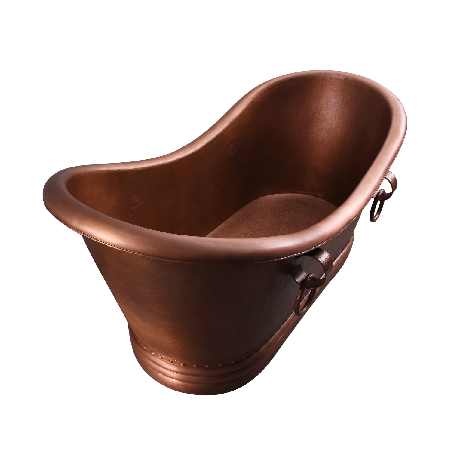 Bolero 72″ Copper Double Slipper Tub on Base