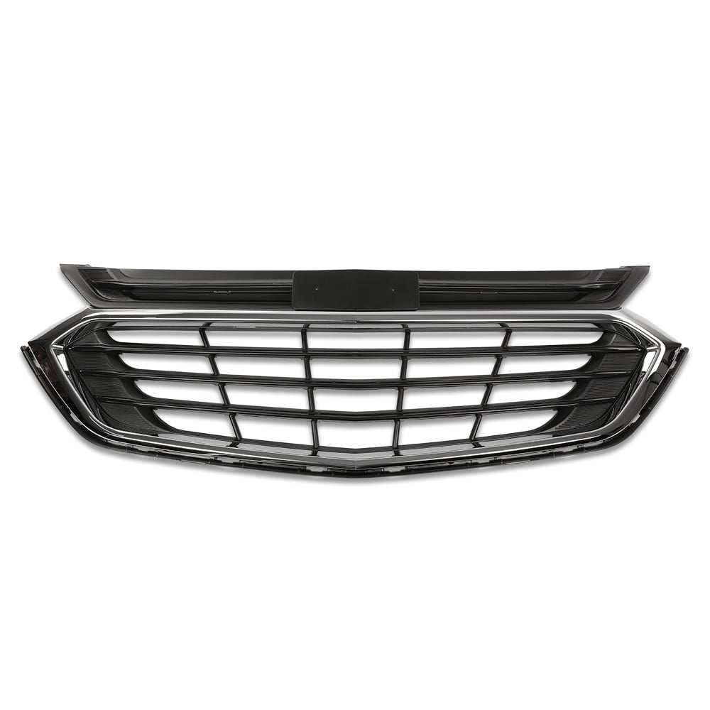 PIT66 BlackandChrome Front Bumper Upper Grille Fit for Chevrolet Equinox 2018 2019 2020