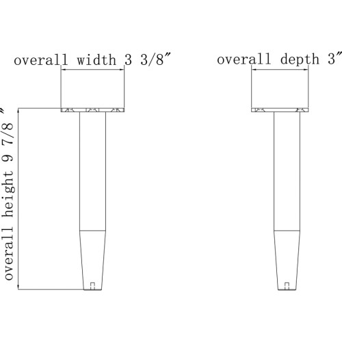 Lorell Contemporary Collection Single Metal Base (86932)