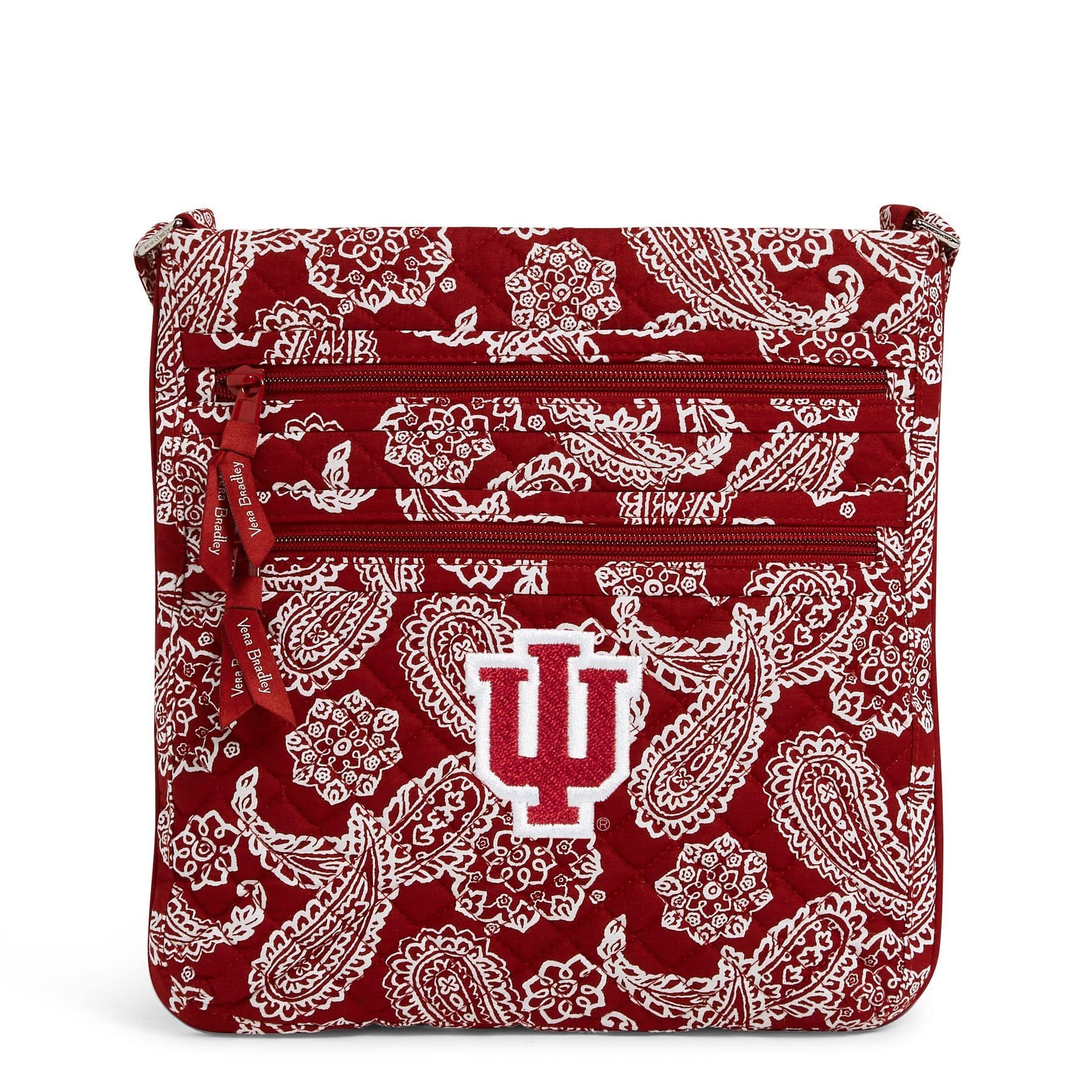 Collegiate Triple Zip Hipster Crossbody Bag