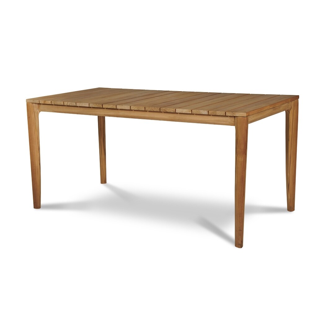 Cateline 63 inch Rectangular Teak Outdoor Dining Table   31.4 x 29.5 x 63