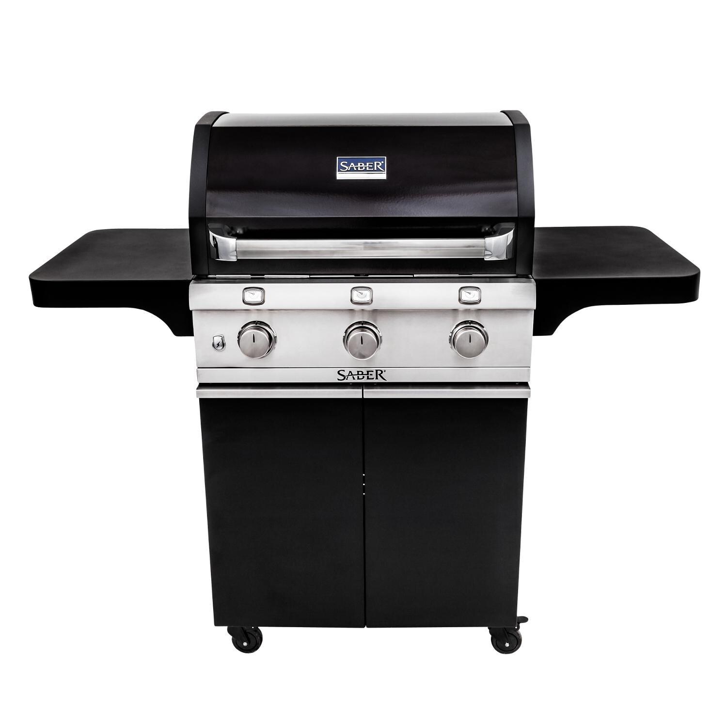 Saber Deluxe Black 500 32-Inch 3-Burner Infrared Propane Gas Grill