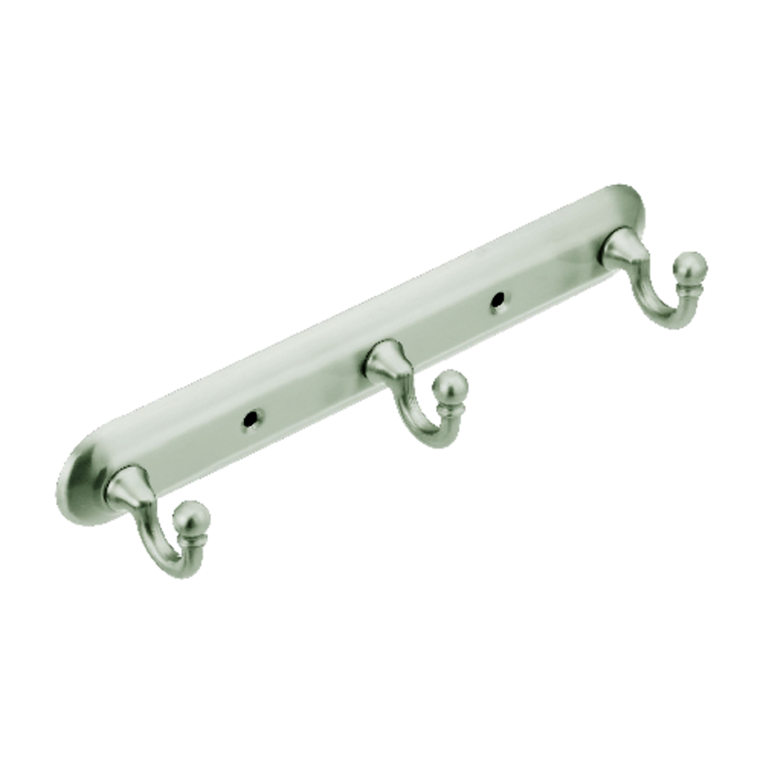 Moen Yorkshire Brushed Nickel 3-Hook Rack 10 in. L Zinc