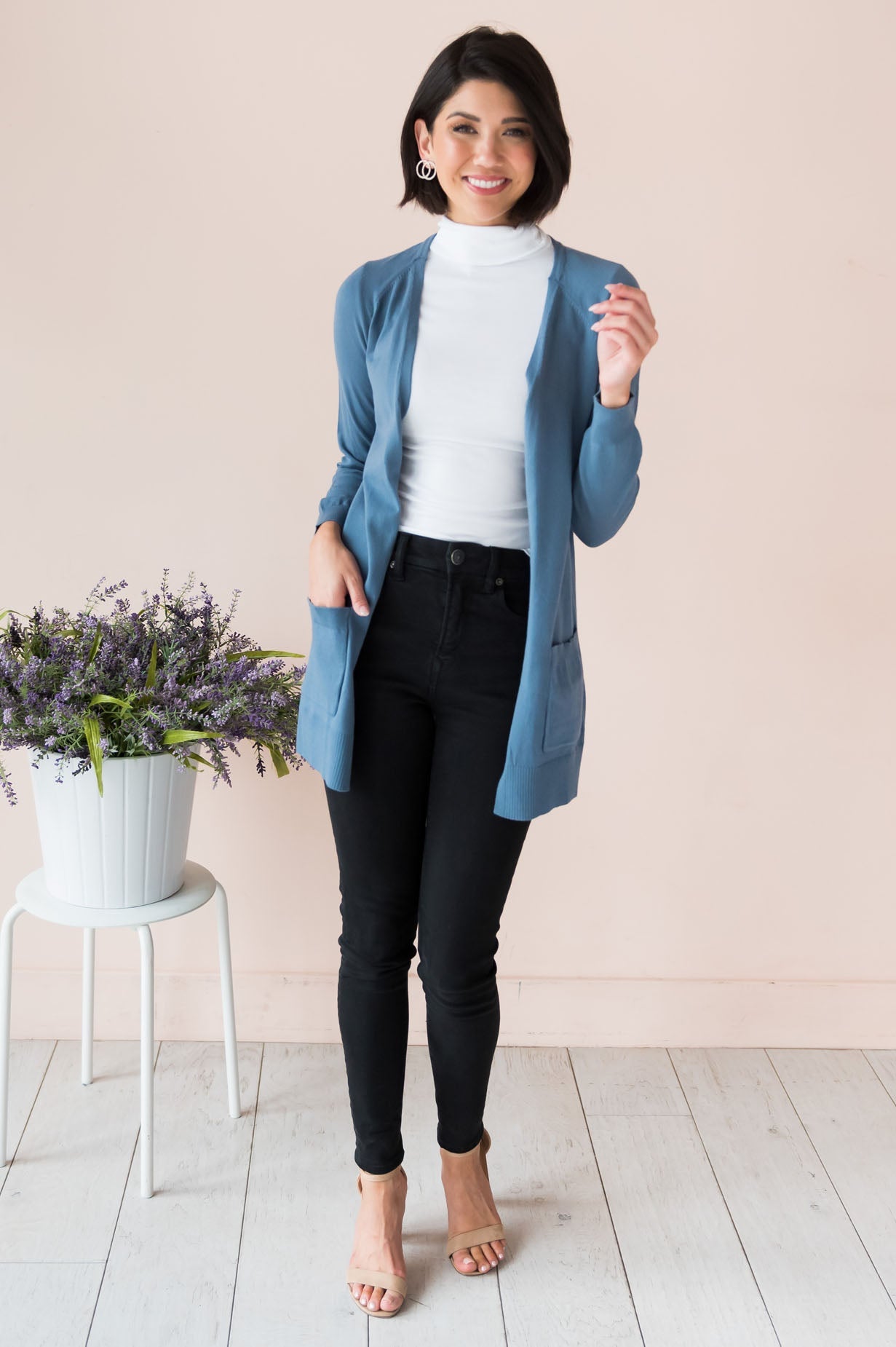 Keep Me Stylish Modest Front Pocket Cardigan