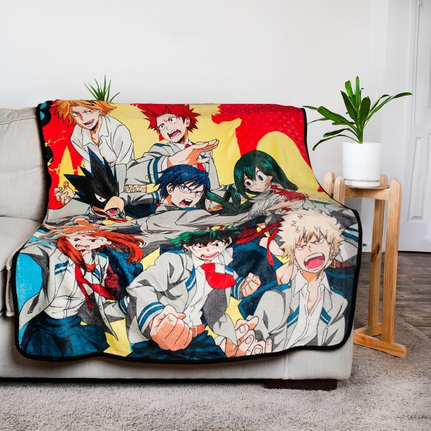 Just Funky My Hero Academia Group Fleece Throw Blanket 45 X 60 Inches