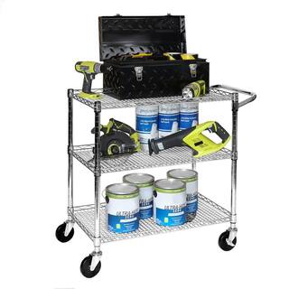 Seville Classics Industrial All-Purpose Utility Cart NSF Listed SHE18304BZ