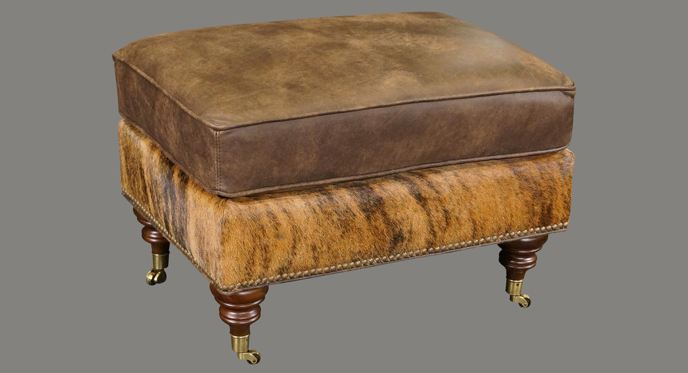 quotGunner quotLeather Ottoman   Southwestern   Footstools And Ottomans   by Great Blue Heron Furniture  Houzz