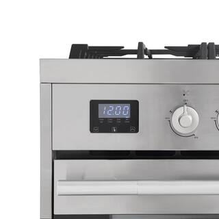 Empava 30 in. 5.0 cu. ft. Slide-In Single Oven Gas Range with 5 Sealed Burner Cooktop and Drawer in Stainless Steel EMPV-30GR06