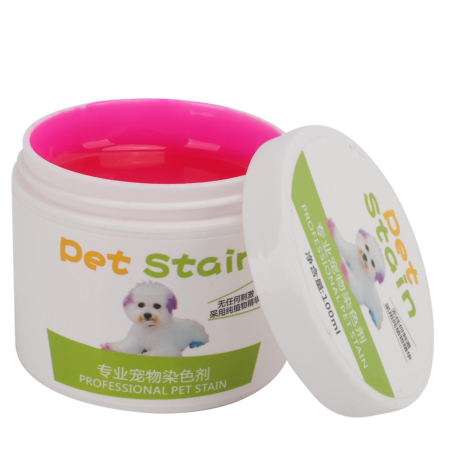 Dog Hair Dye Bright Colors Wide Mouth Design Safe Semi Permanent Dye For Pet Dogs 100gsakura Pink