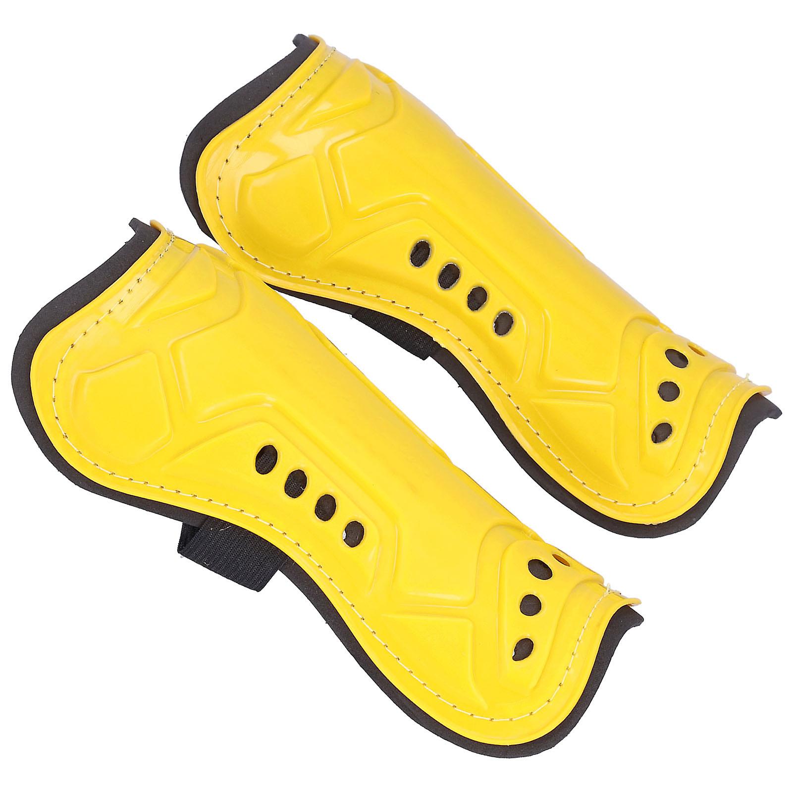 1 Pair Soccer Shin Pads Guard Football Sports Leg Protector Shin Pad For Adults Trainingyellow