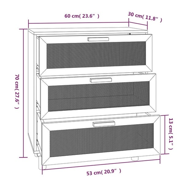 vidaXL Sideboard multi color 23.6