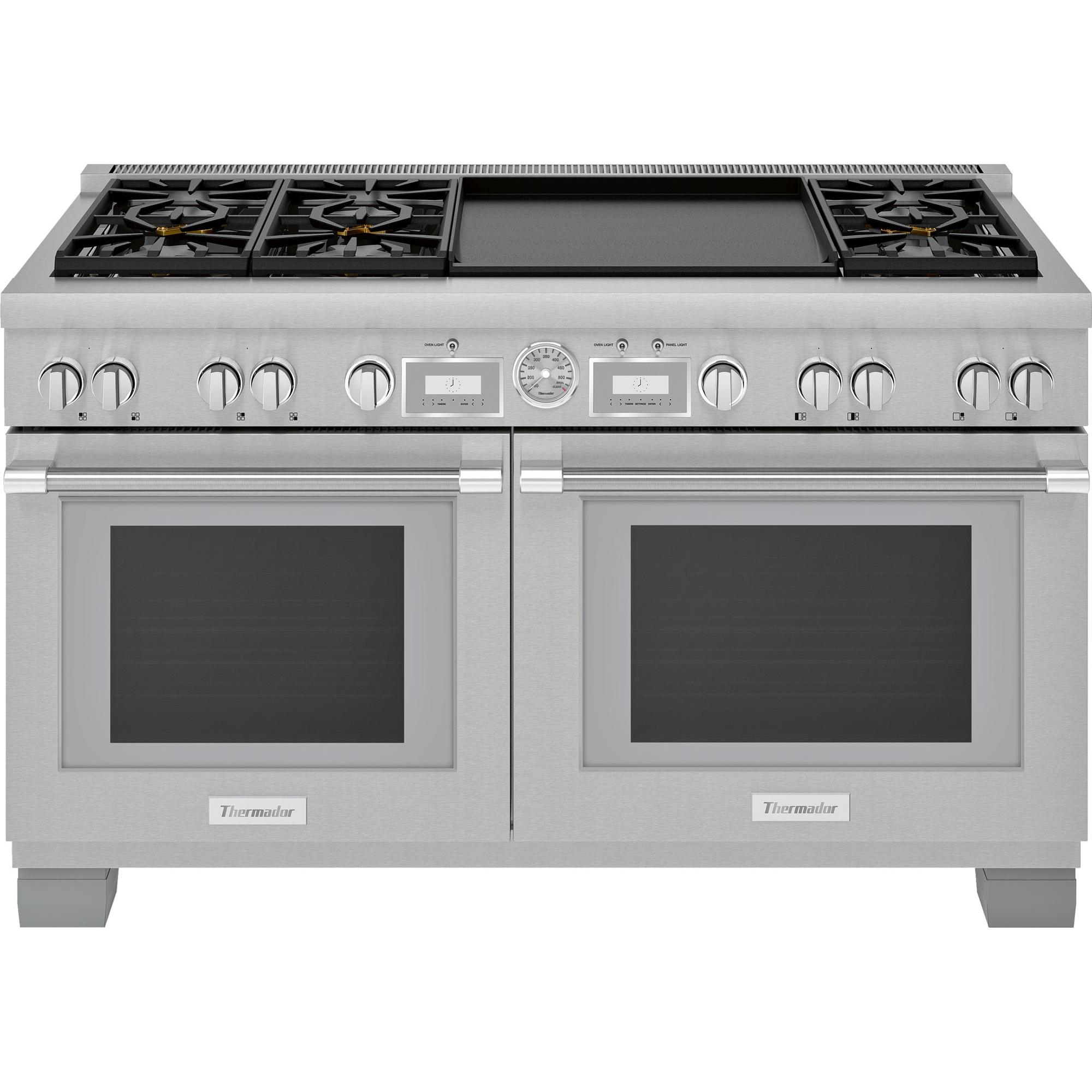 Thermador 60-inch Freestanding Dual-Fuel Range with ExtraLow® Burners PRD606WEG