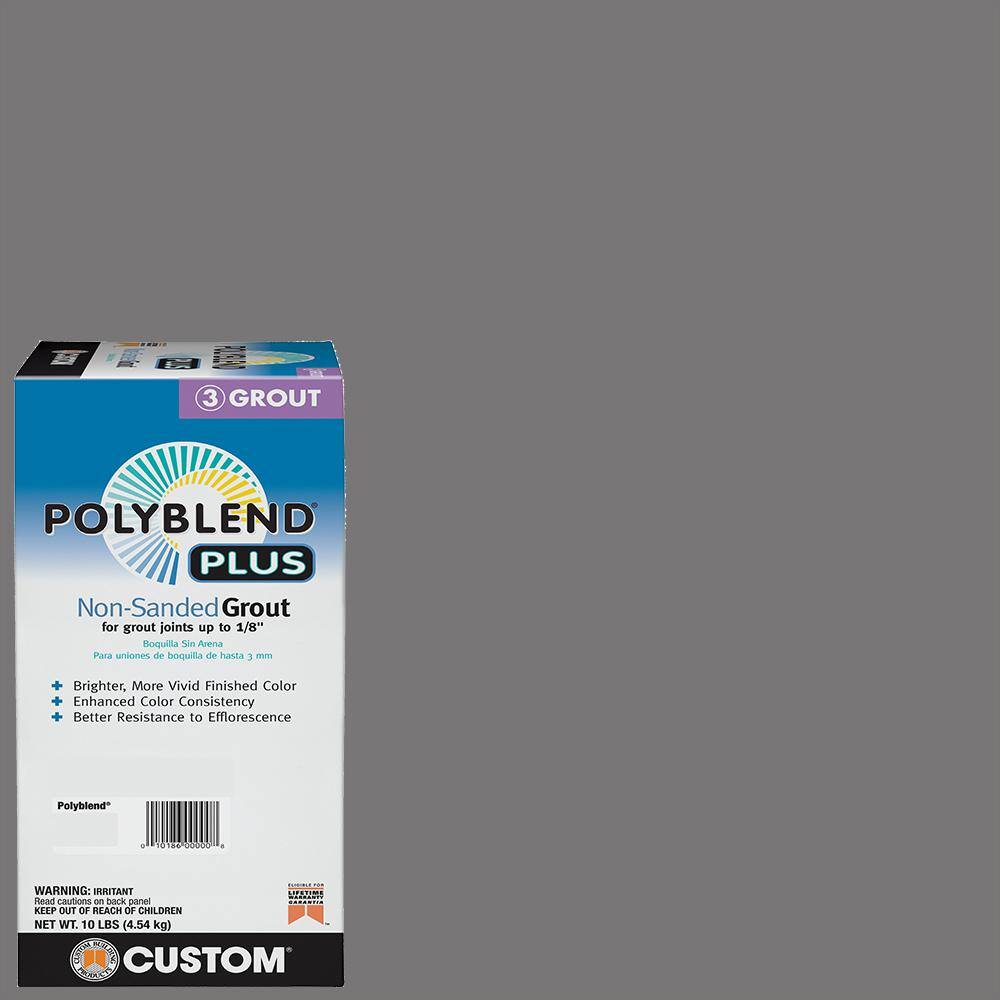 Custom Building Products Polyblend Plus #19 Pewter 10 lb. Unsanded Grout PBPG1910