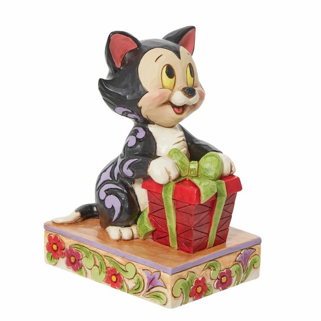 Jim Shore Festive Feline One Figurine 3 75 Inches Figaro Christmas Pinocchio Gift 6013065 Resin Black