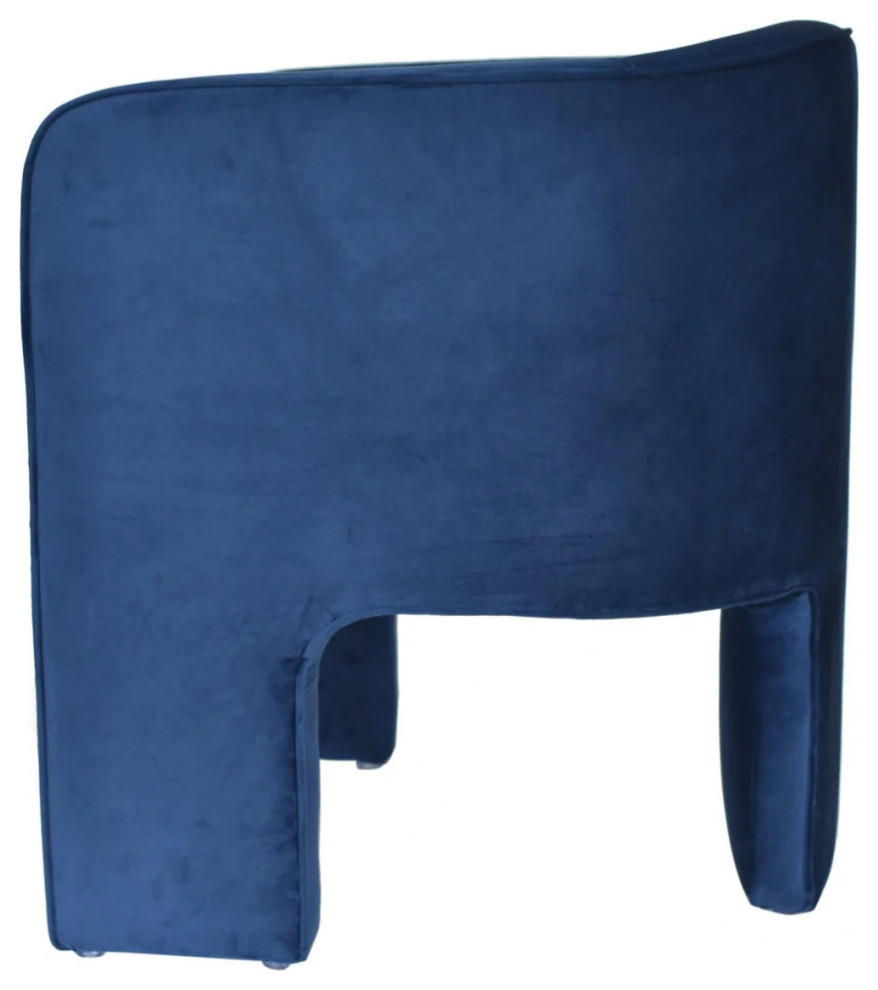 Gia Modern Blue Velvet Accent Chair   Contemporary   Armchairs And Accent Chairs   by V.S.D Furniture  Houzz