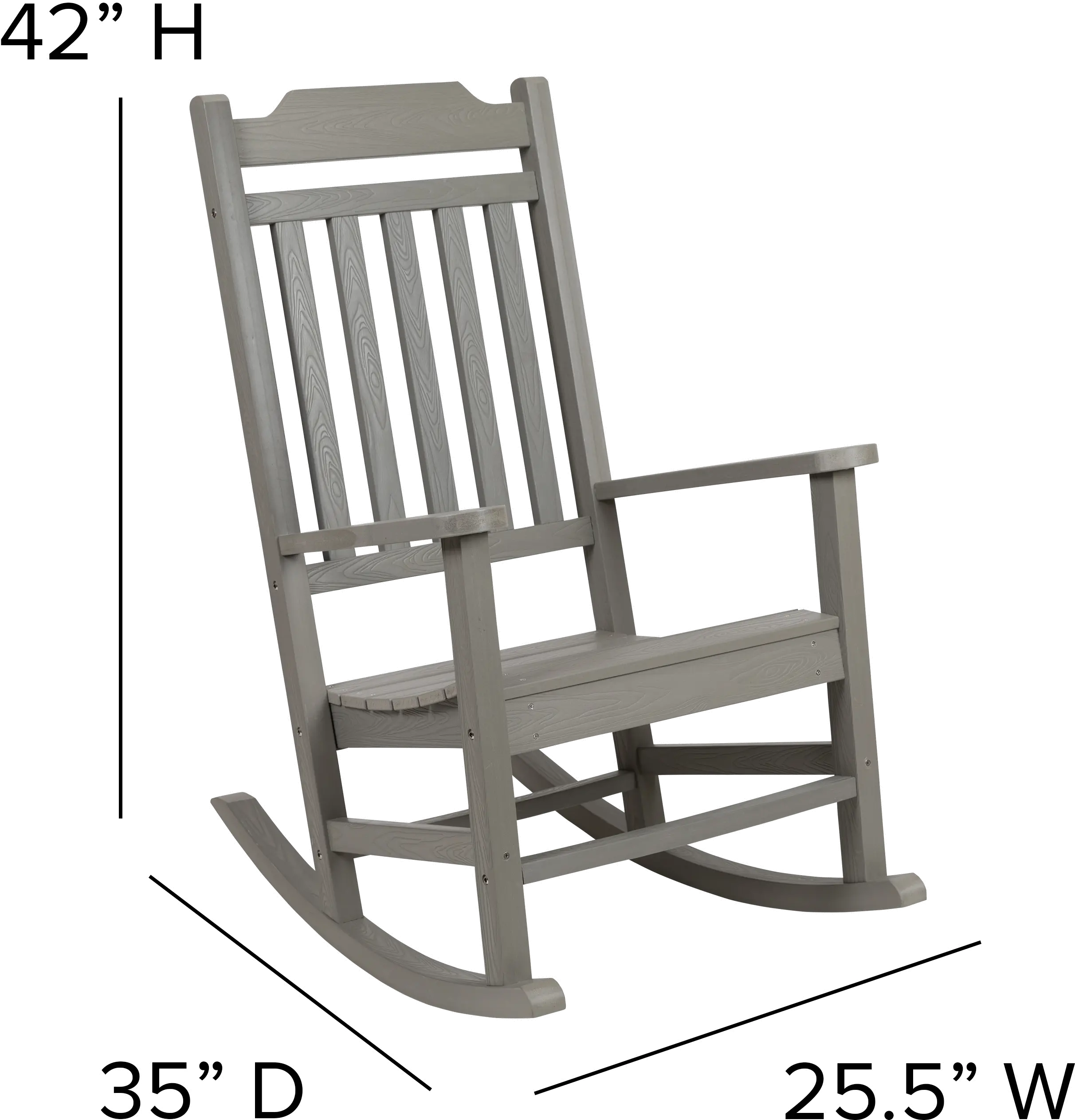 All-Weather Rocking Chair - Gray