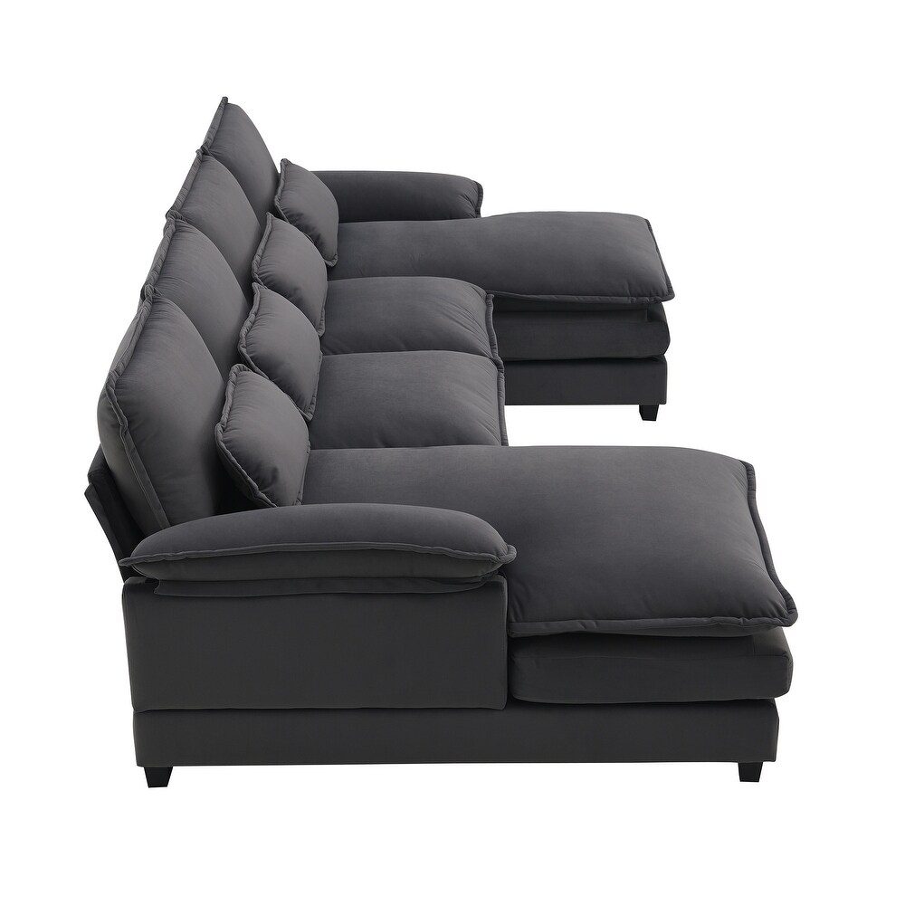 Modern U shaped Sectional Sofa with Double Chaise Lounge