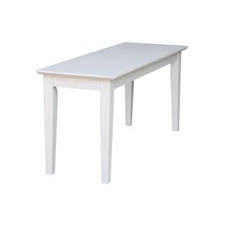 International Concepts Pure White Shaker Bench BE08-39