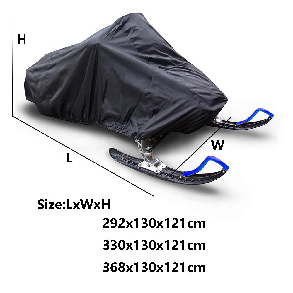 Portable Dustproof Anti-UV Waterproof Motorcyle Cover Trailerable Sled Cover Snowmobile Cover Outdoor 330X130X121CM