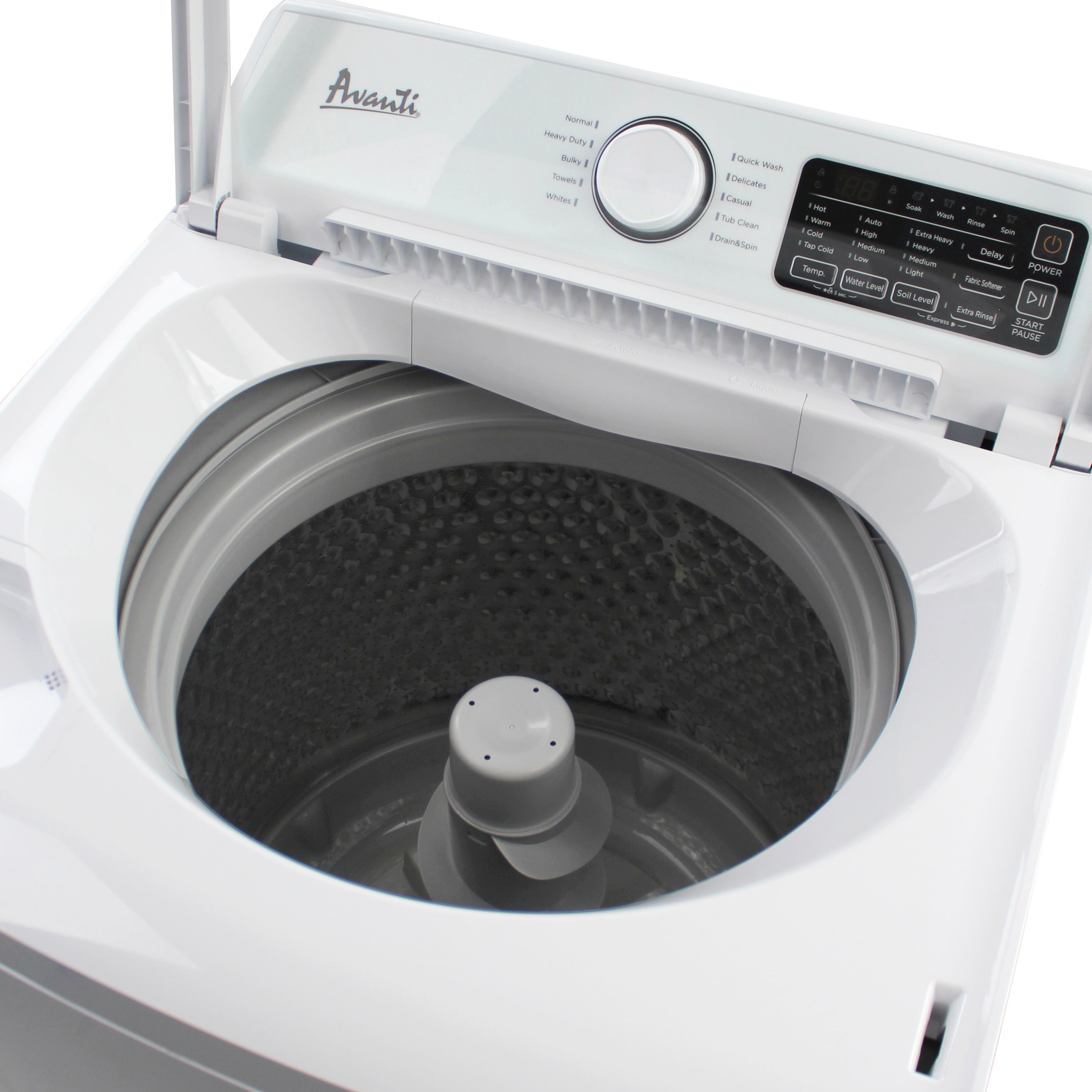 Avanti Compact Top Load Washer, 3.7 cu. ft. Capacity, in White (SLTW37D0W)