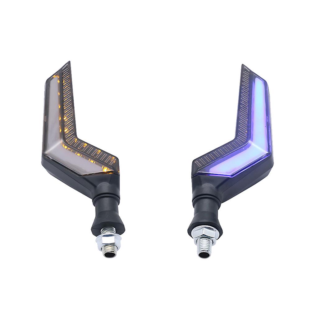 2 Pieces Motorcycle Turn Signal Electric Vehicle Highlight Modified Turn Signal For Scooter Electric Bike Atv Black