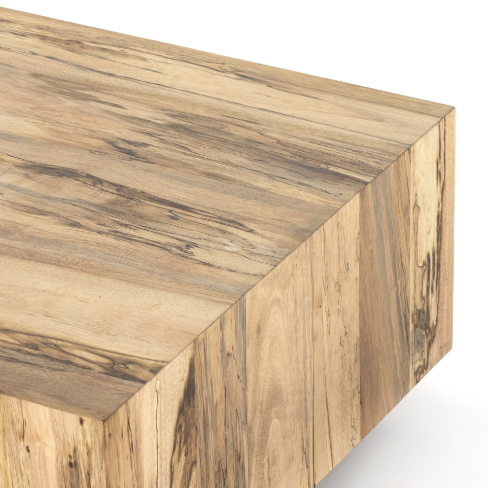 Hudson Rectangle Coffee Table  Spalted   Industrial   Coffee Tables   by Four Hands  Houzz