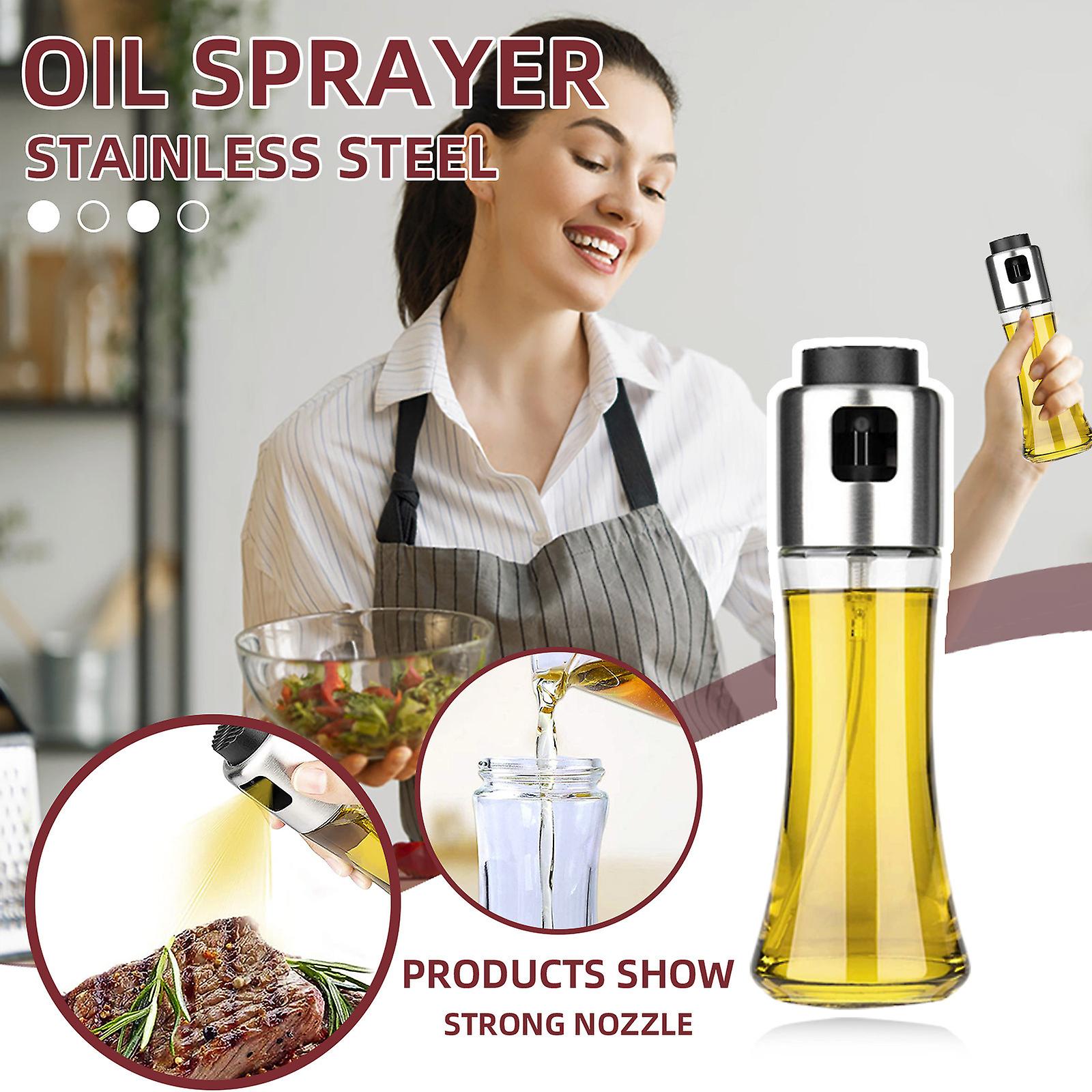 Olive Oil Sprayer Oil Spray Bottle Stainless Steel Kitchen Tools Bbq Salad Sauce Bottle Mist Spraying Gravy Boat For Cooking