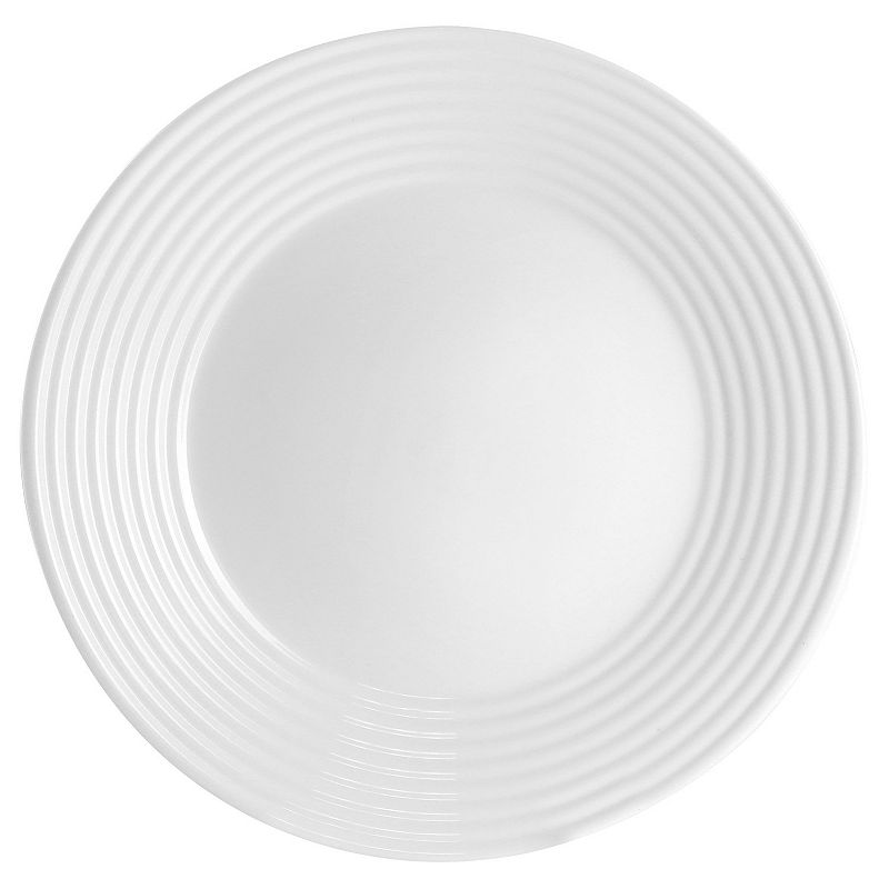 Gibson Ultra Patio 4 Piece Tempered Opal Glass Dinner Plate Set