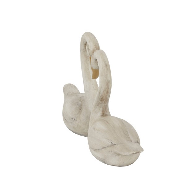 X 32 quot Country Cottage Magnesium Oxide Swans Garden Sculpture White Olivia amp May